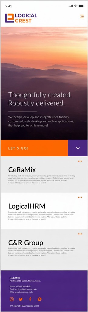 Logical Crest - Re-branding and App: deliverable 3 of 4