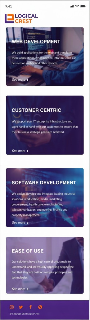 Logical Crest - Re-branding and App: deliverable 4 of 4